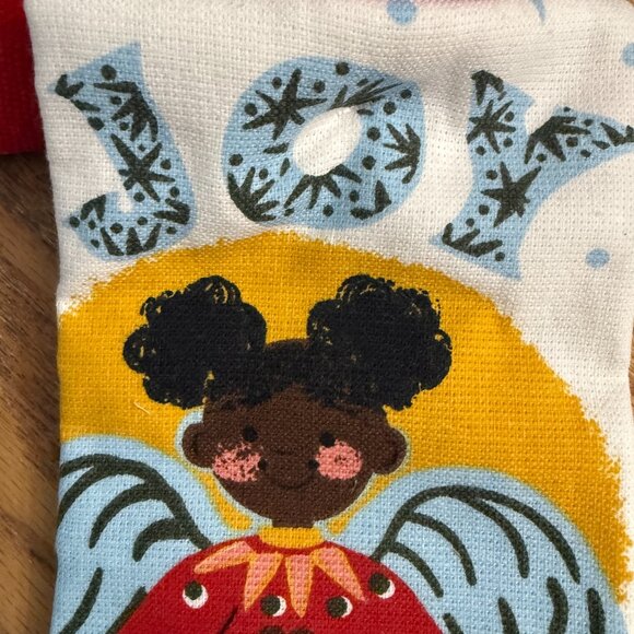 Set of St Nicholas Square Kitchen Towels Christmas African American Angels - Picture 6 of 7